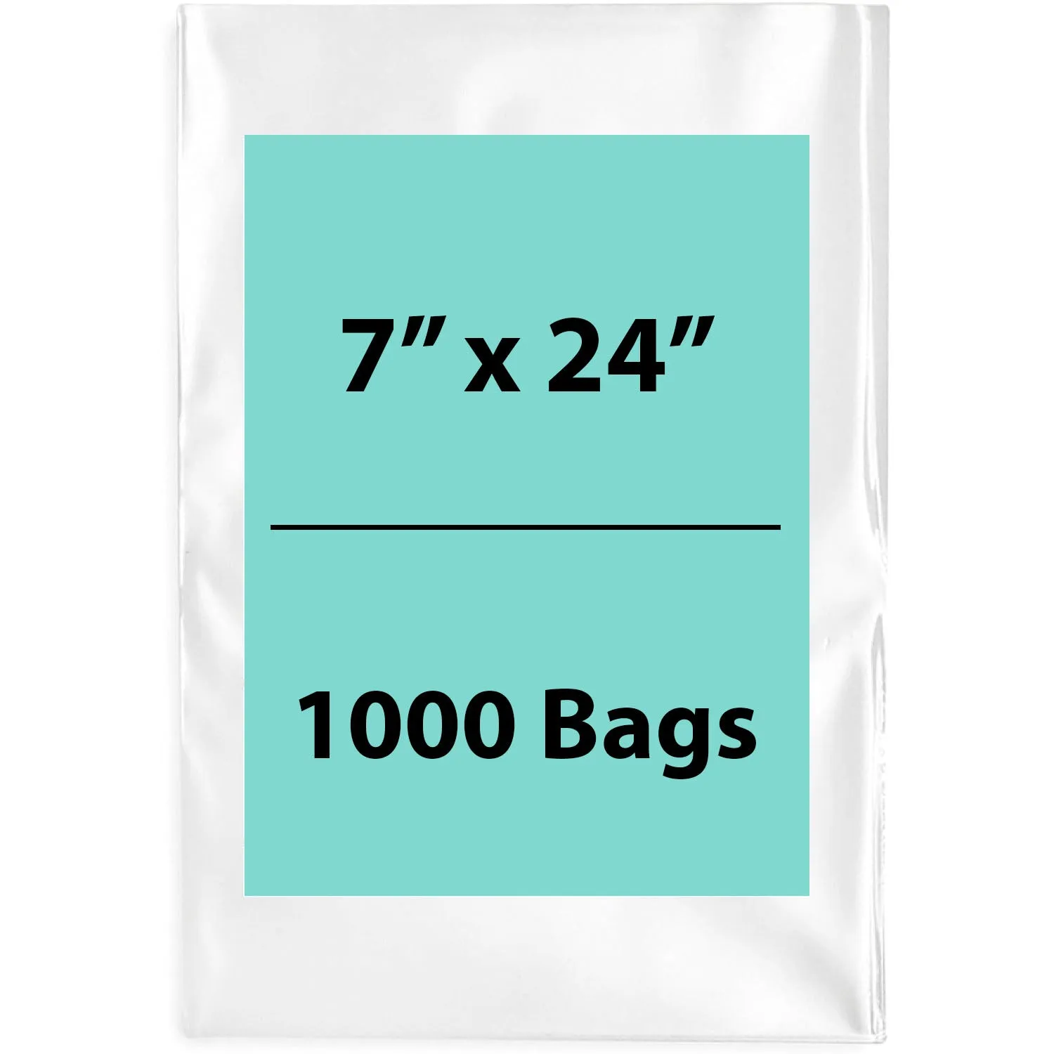 7X24 inches Clear Flat Poly Bags 1.5Mil Open Top (LDPE)
