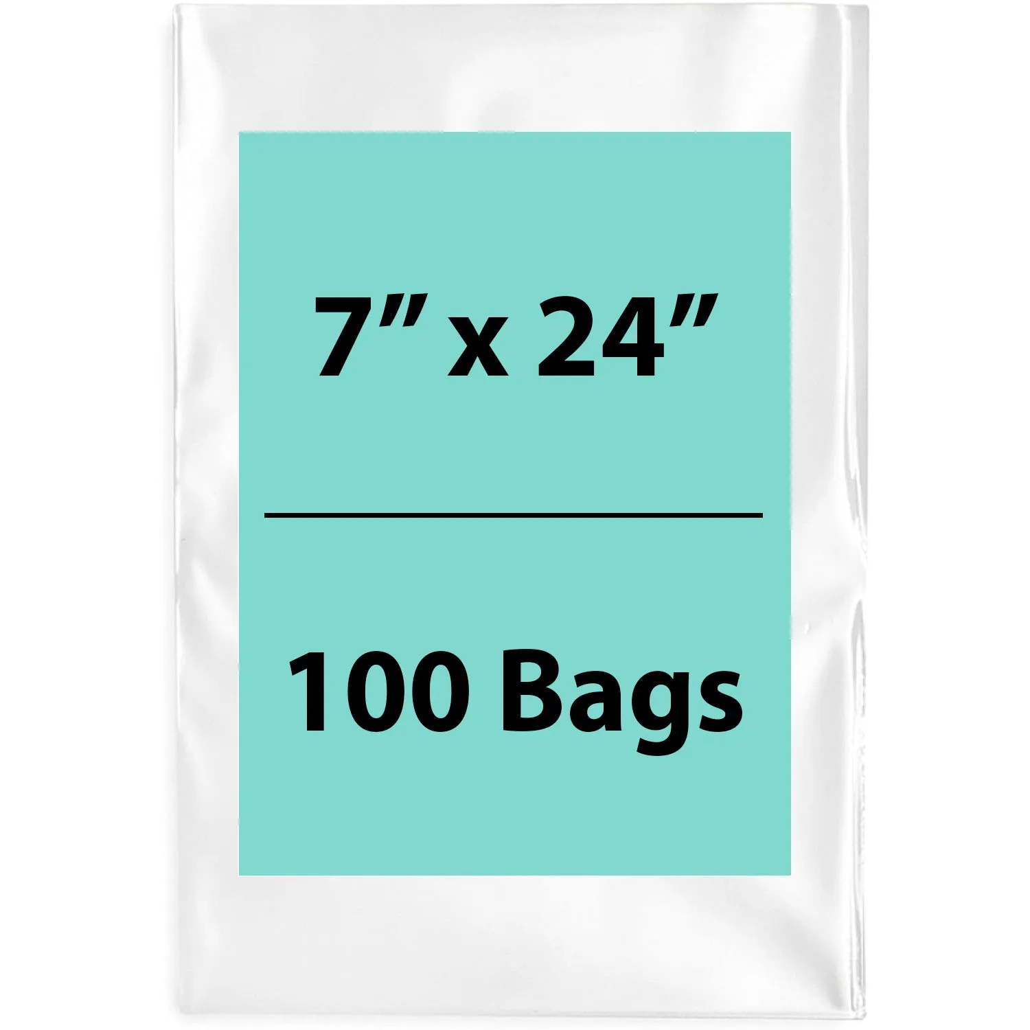 7X24 inches Clear Flat Poly Bags 1.5Mil Open Top (LDPE)