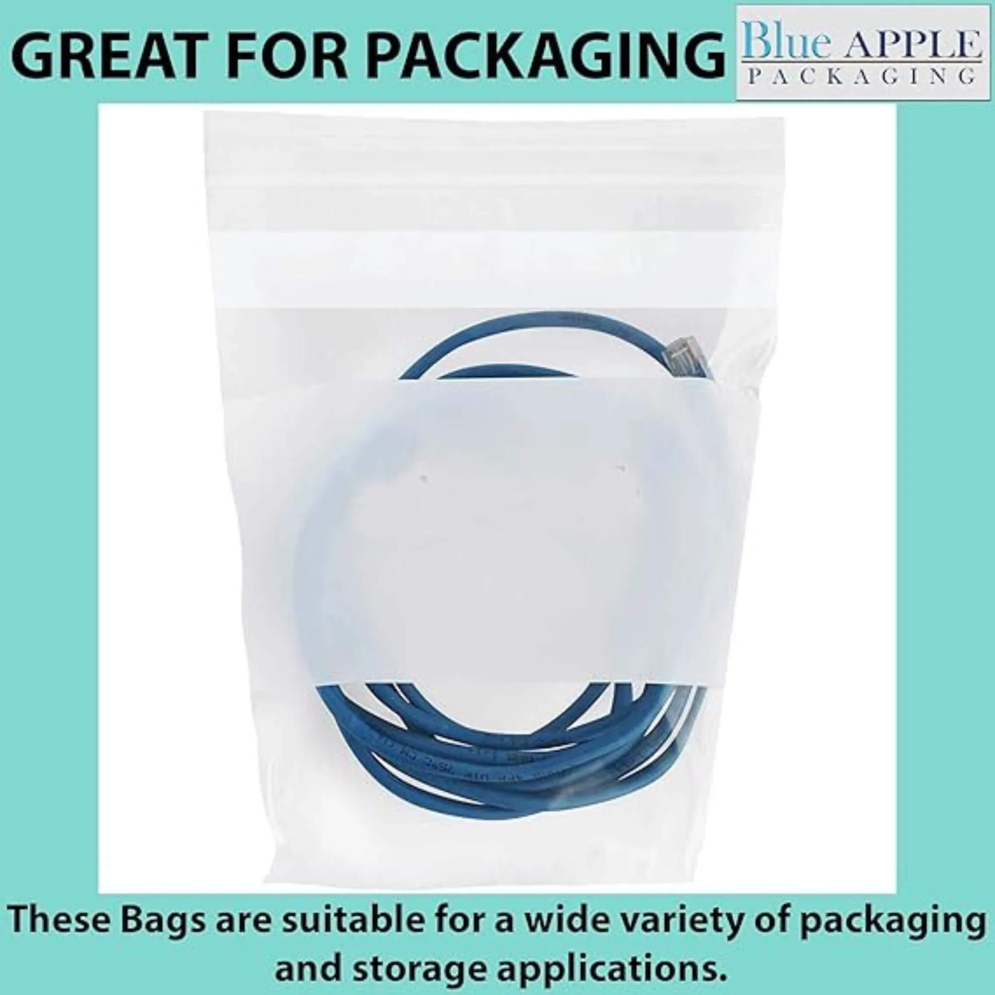 7X8   4 inch Quart Zipper Standup Pouches w/ White Strips 1.75 Mil LDPE