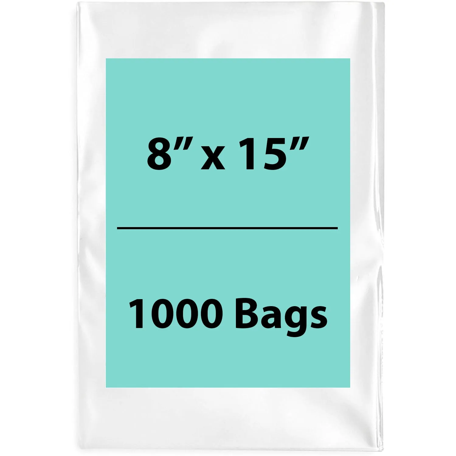 8X15 inches Clear Flat Poly Bags 4Mil Open Top (LDPE)