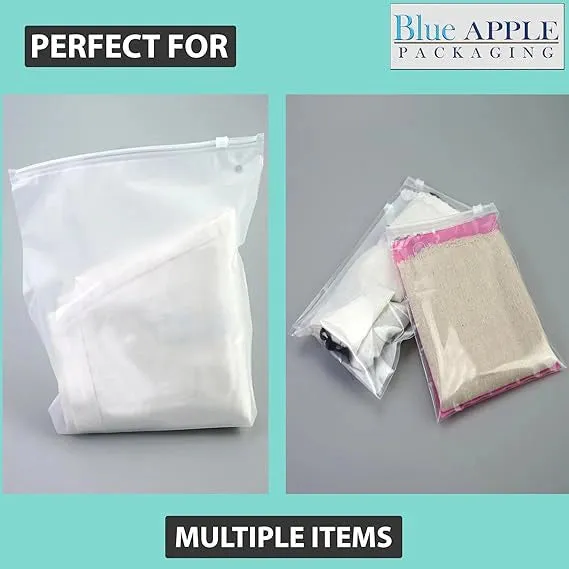 8X7 inches Resealable Poly Bags With Slide Seal 2.75 Mil (LDPE)
