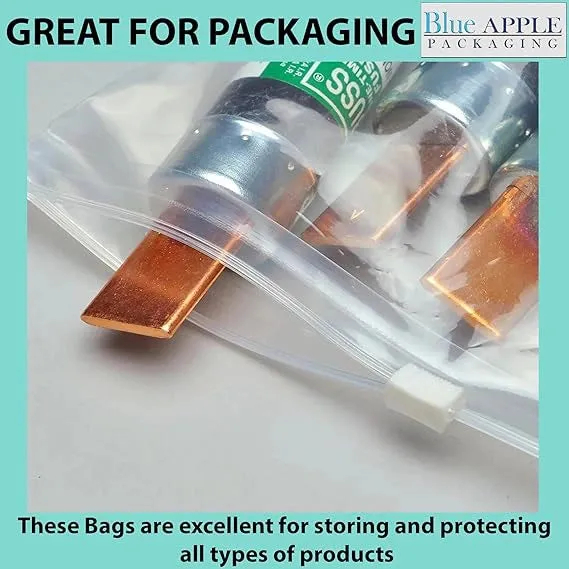8X7 inches Resealable Poly Bags With Slide Seal 2.75 Mil (LDPE)