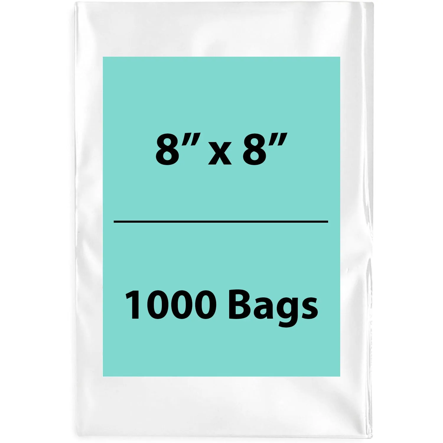 8X8 inches Clear Flat Poly Bags 4Mil Open Top (LDPE)