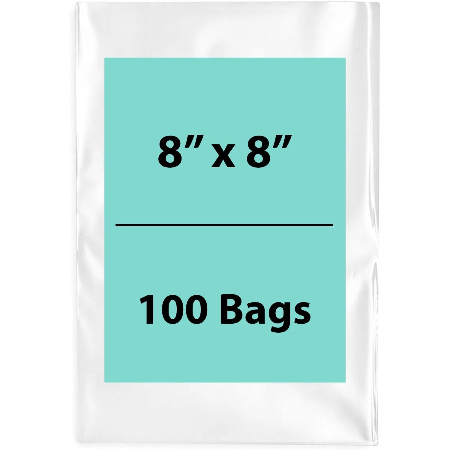 8X8 inches Clear Flat Poly Bags 4Mil Open Top (LDPE)