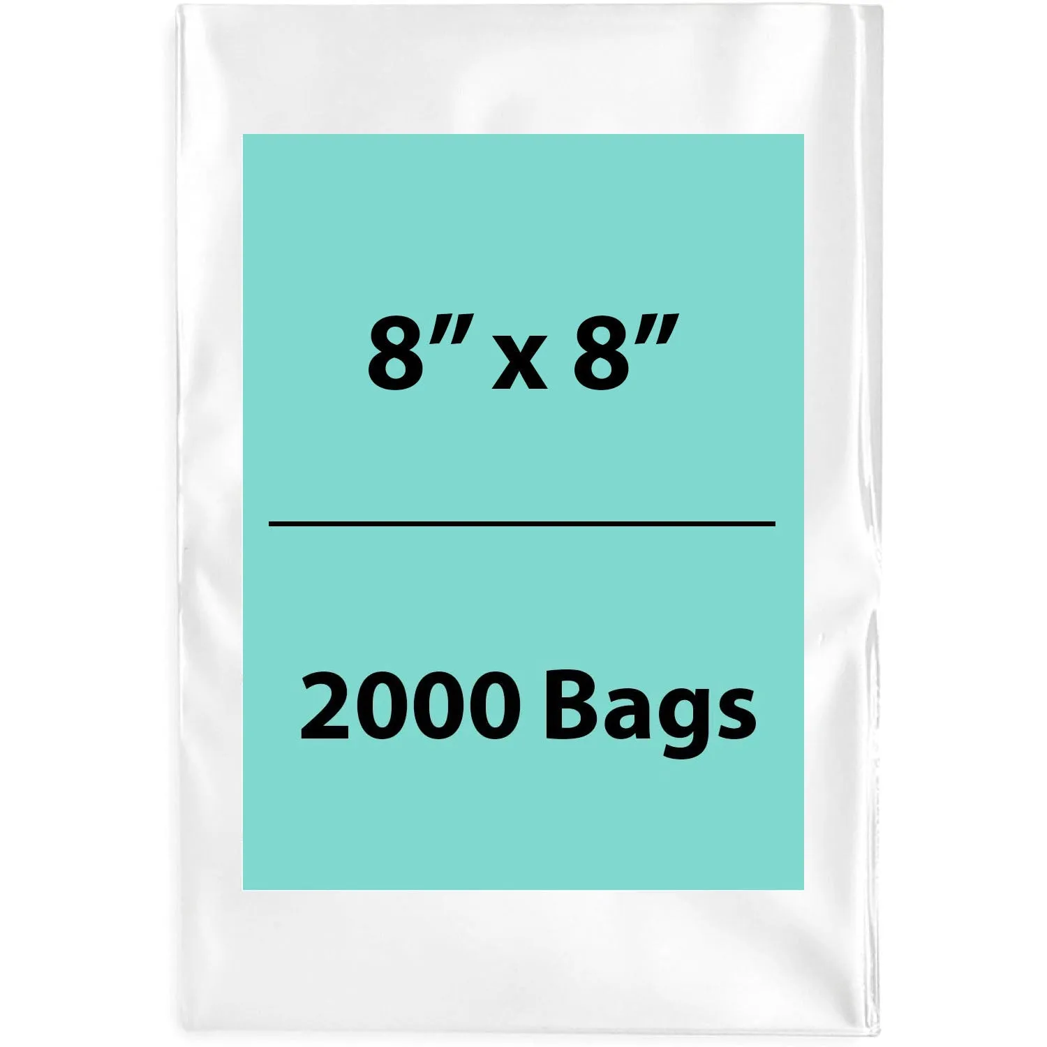 8X8 inches Clear Flat Poly Bags 4Mil Open Top (LDPE)