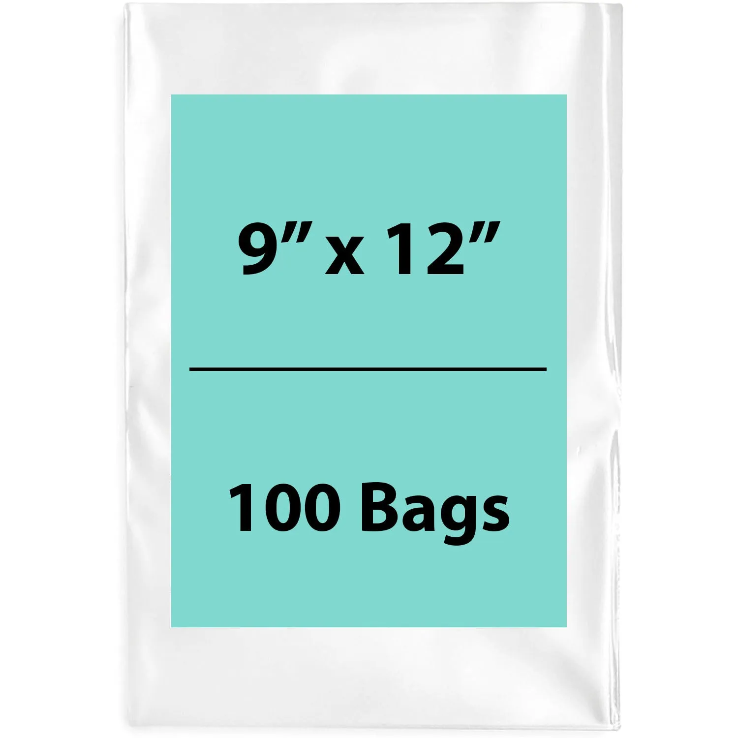 9X12 inches Clear Flat Poly Bags 2Mil Open Top (LDPE)