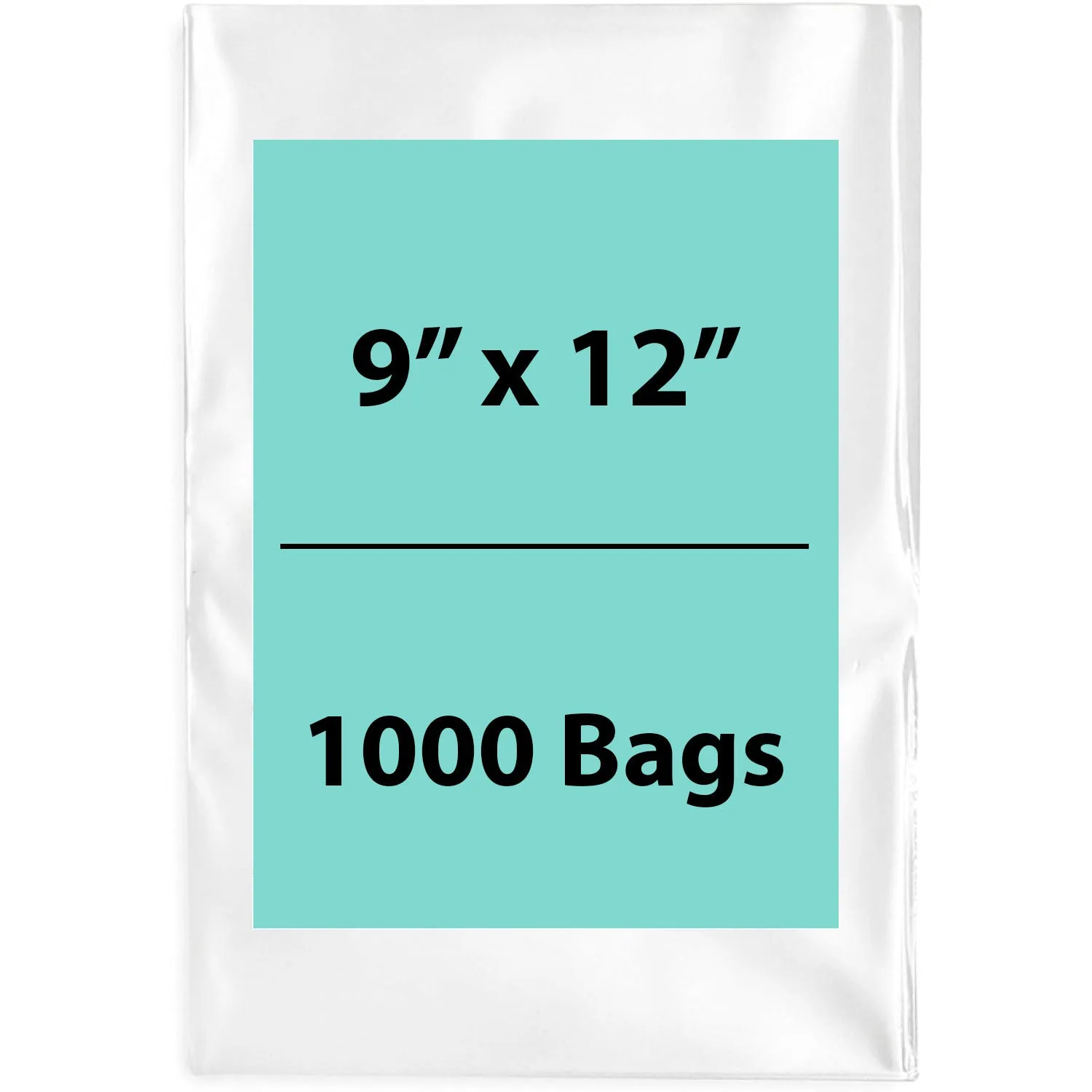 9X12 inches Clear Flat Poly Bags 2Mil Open Top (LDPE)