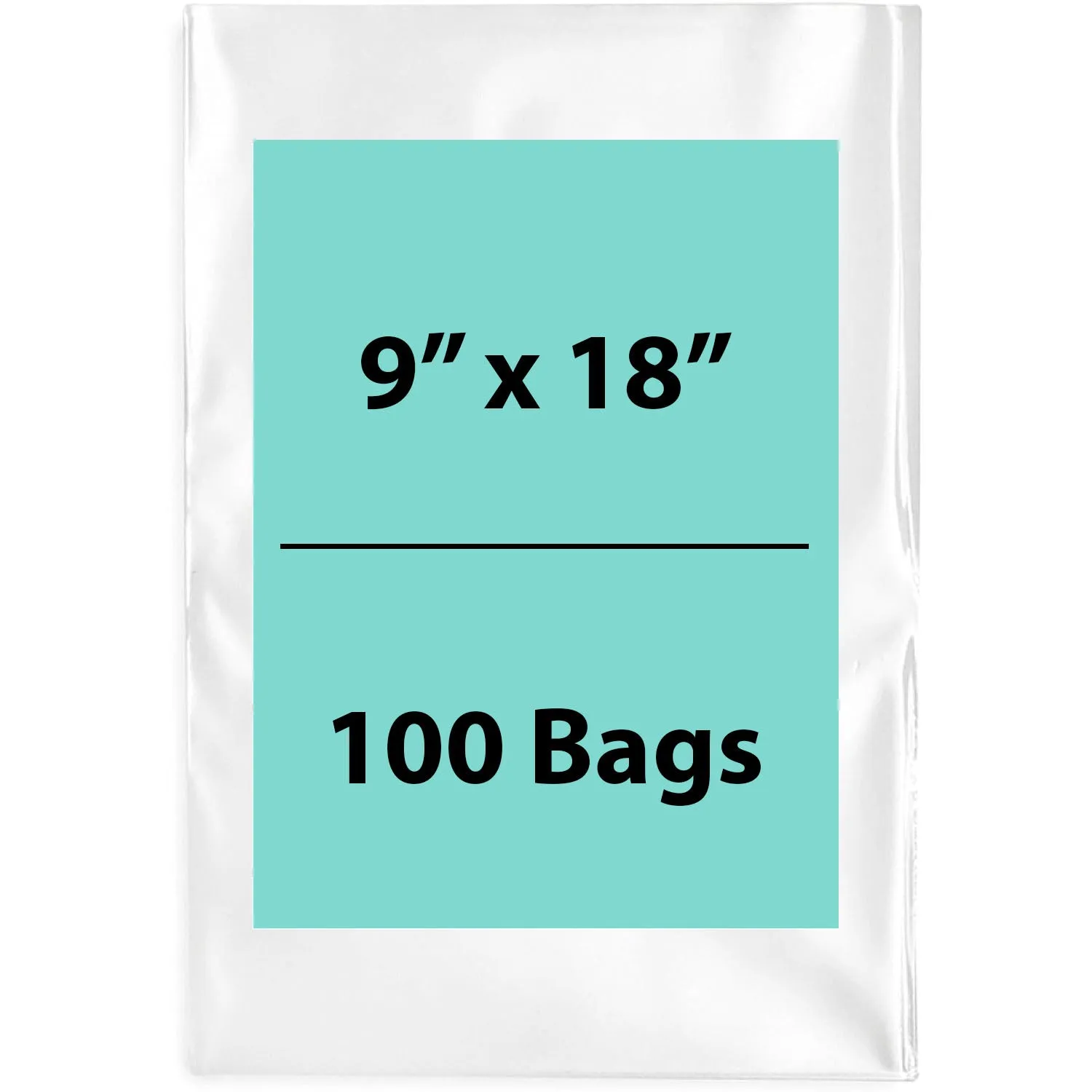 9X18 inches Clear Flat Poly Bags 1.5Mil Open Top (LDPE)
