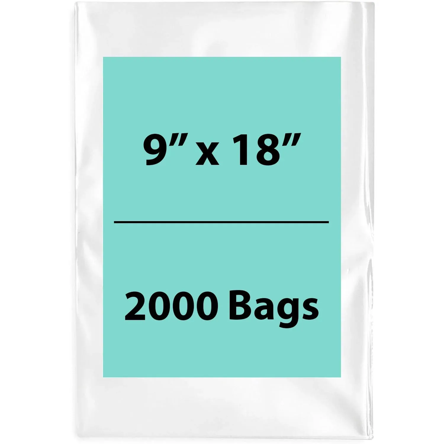 9X18 inches Clear Flat Poly Bags 1.5Mil Open Top (LDPE)