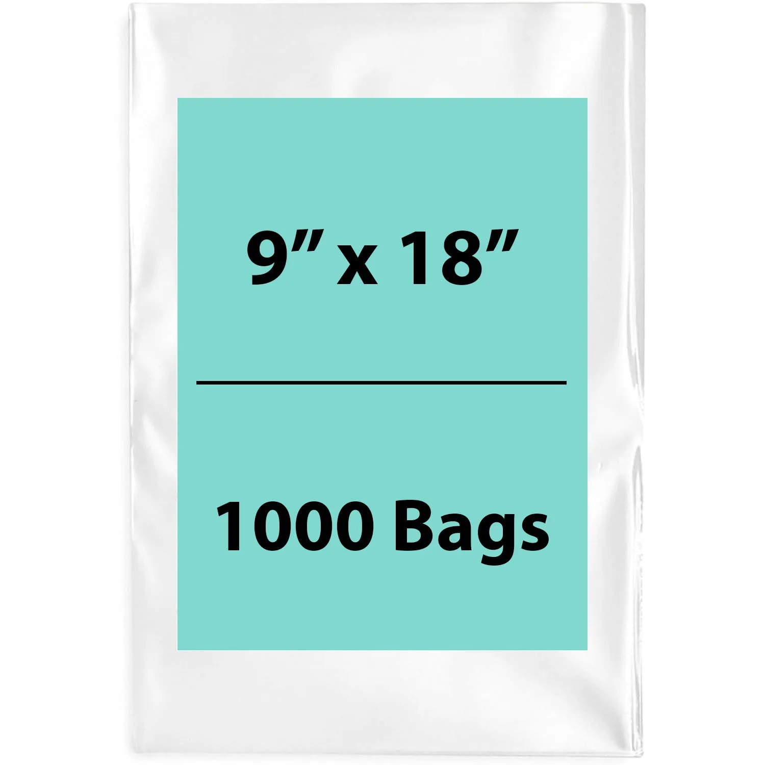 9X18 inches Clear Flat Poly Bags 1.5Mil Open Top (LDPE)