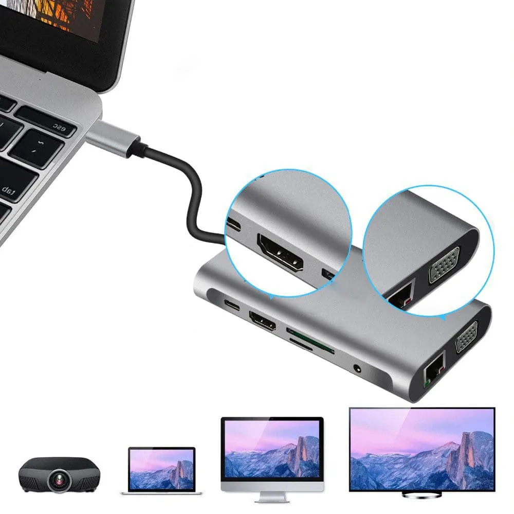 Adapter 10w1 USB-C, HDMI 4K (MacBook, Smartfon, Laptop)