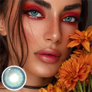Aegean Sea Ⅱ Blue Colored Contact Lenses Yearly