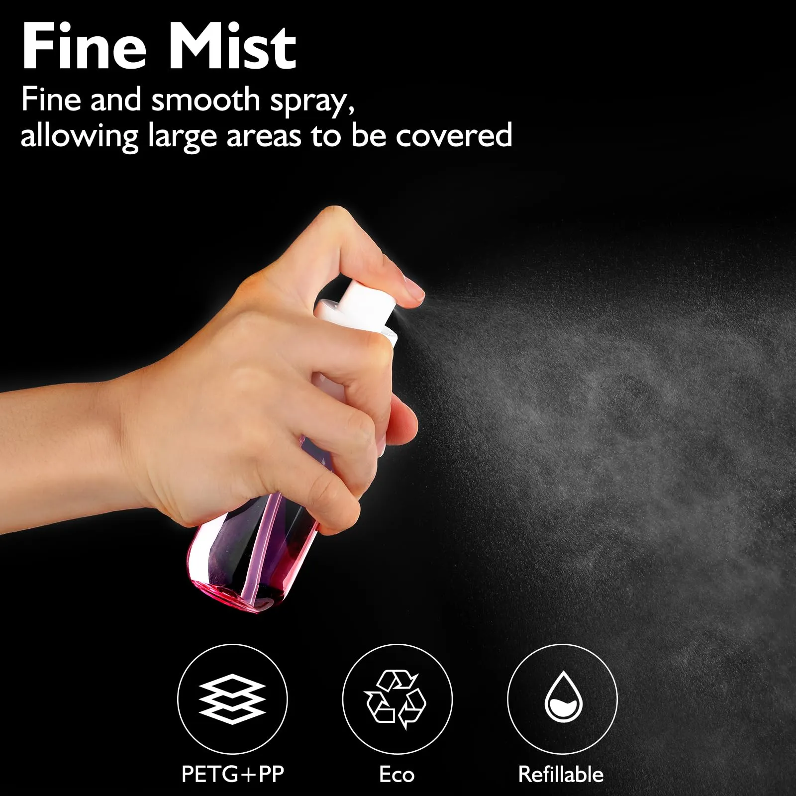 Aeibxiy Small Spray Bottles Travel Size 1.35oz 40ML, Fine Mist Plastic Spray Bottles, Refillable Empty Spray Bottle for Toners, Perfume, Face& Hair Spray