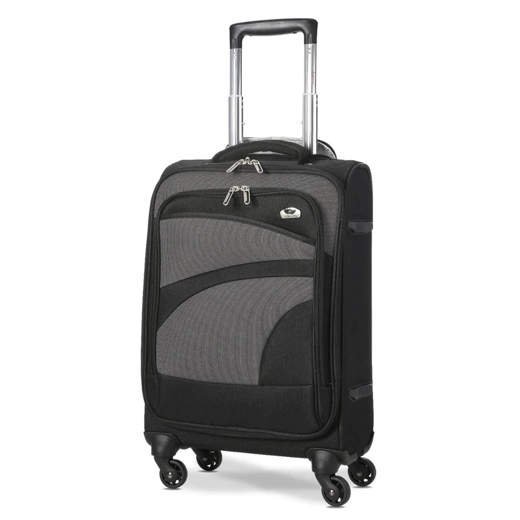 Aerolite (47x35x20cm) Lightweight Soft Shell Cabin Hand Luggage (x2 Set) | 4 Wheels