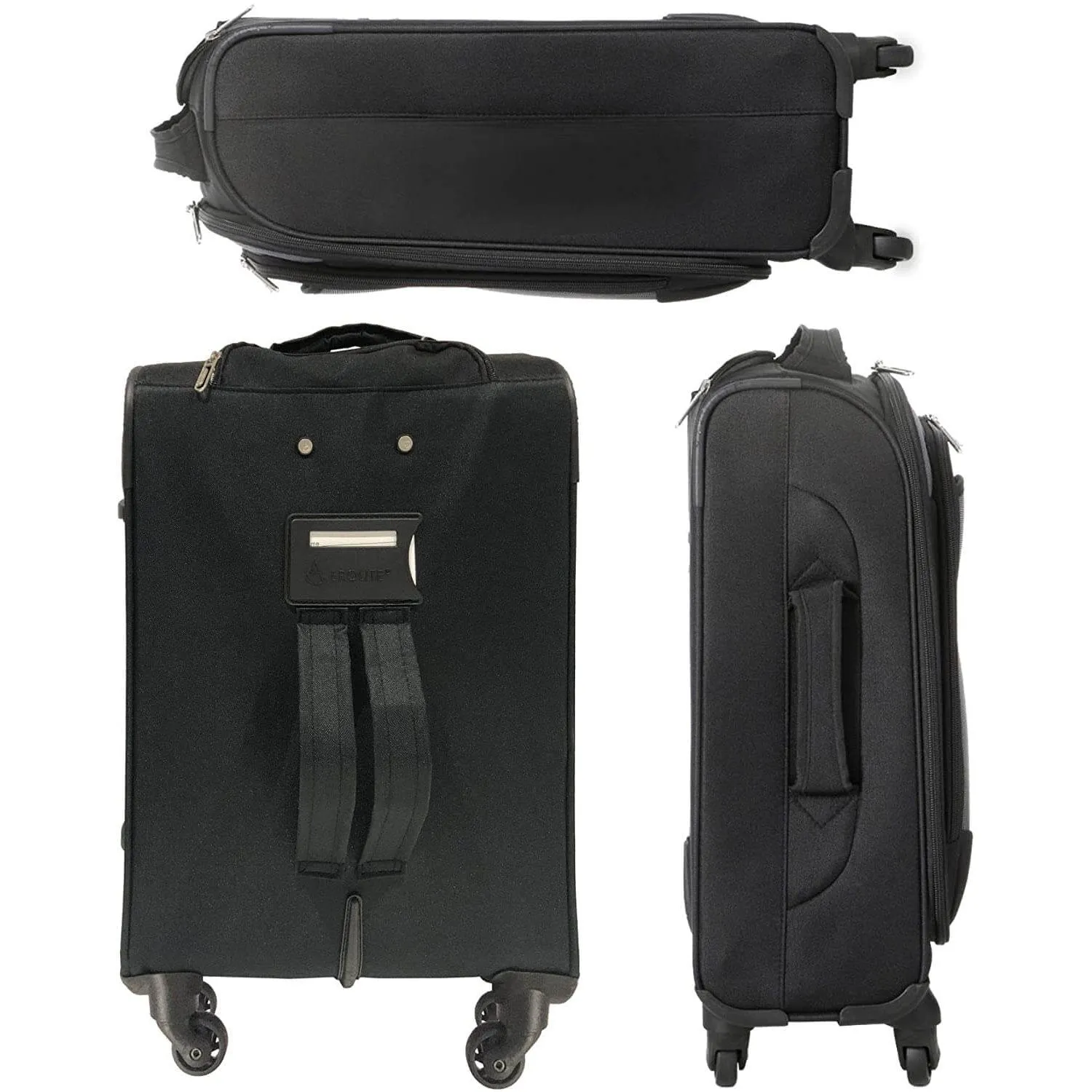 Aerolite (47x35x20cm) Lightweight Soft Shell Cabin Hand Luggage (x2 Set) | 4 Wheels