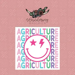 Agriculture Lines Smile Sticker
