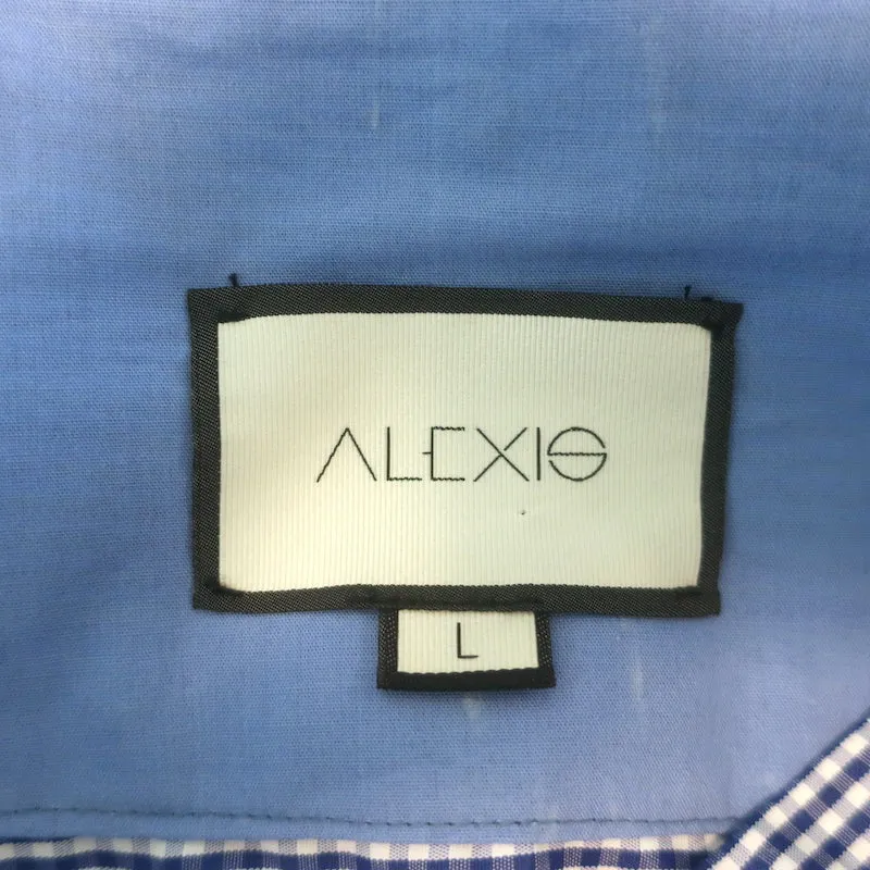 Alexis Rafaella Embroidered Gingham Mini Skirt Blue Size Large