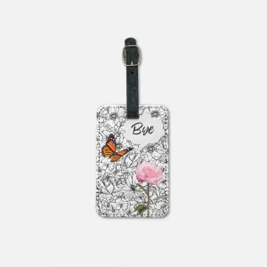 All Flowers N Butterflies Luggage Tag w/Buckle