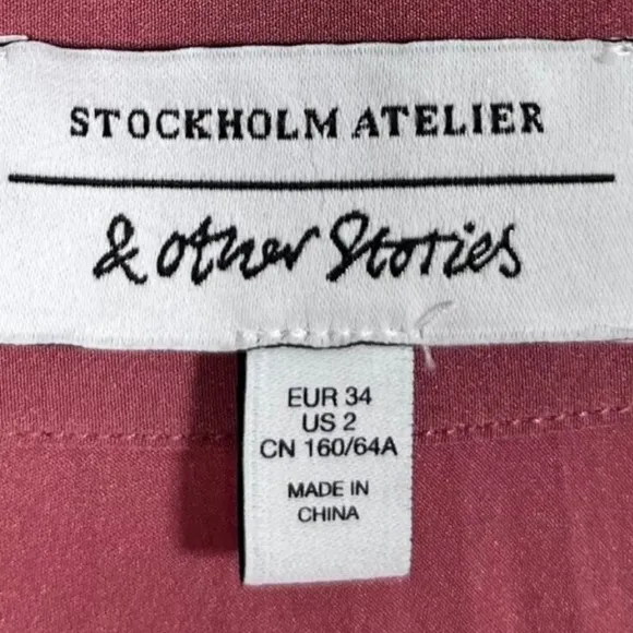 &amp; other stories 2 midi pleat skirt pink