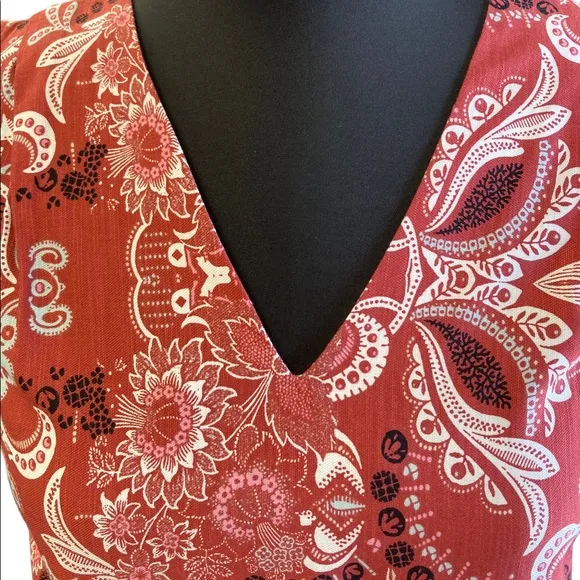 Ann Taylor Floral Paisley Petite Dress