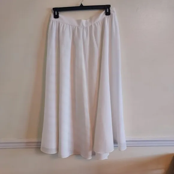 Antonio Melani Lined Shea White Midi Skirt light striped NEW