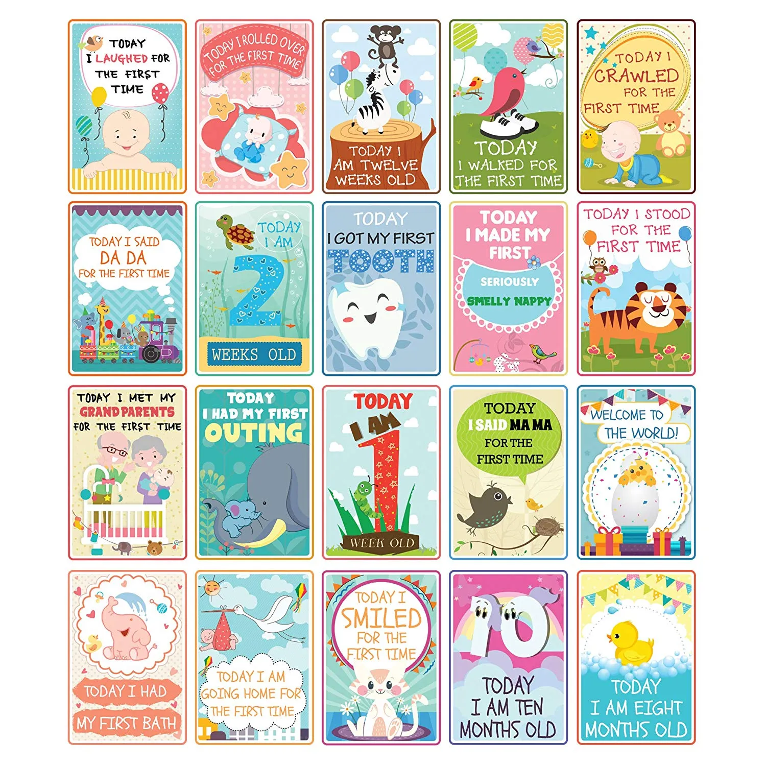Baby Milestone Cards