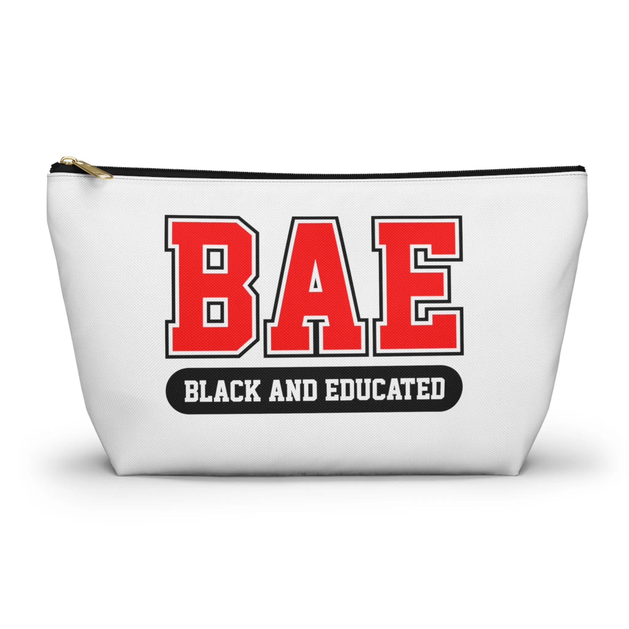 BAE- Black and Educated - Red-Accessory Pouch w T-bottom