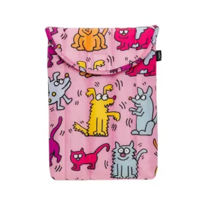 Baggu Puffy 13/14 inch Laptop Sleeve, Keith Haring Pets
