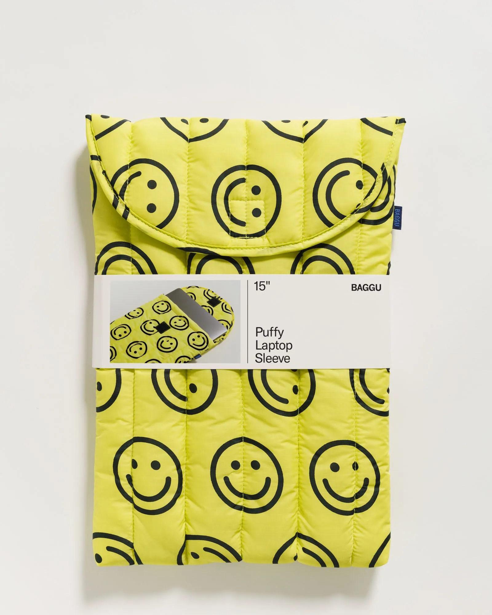 BAGGU Puffy Laptop Sleeve 16" - Yellow Happy