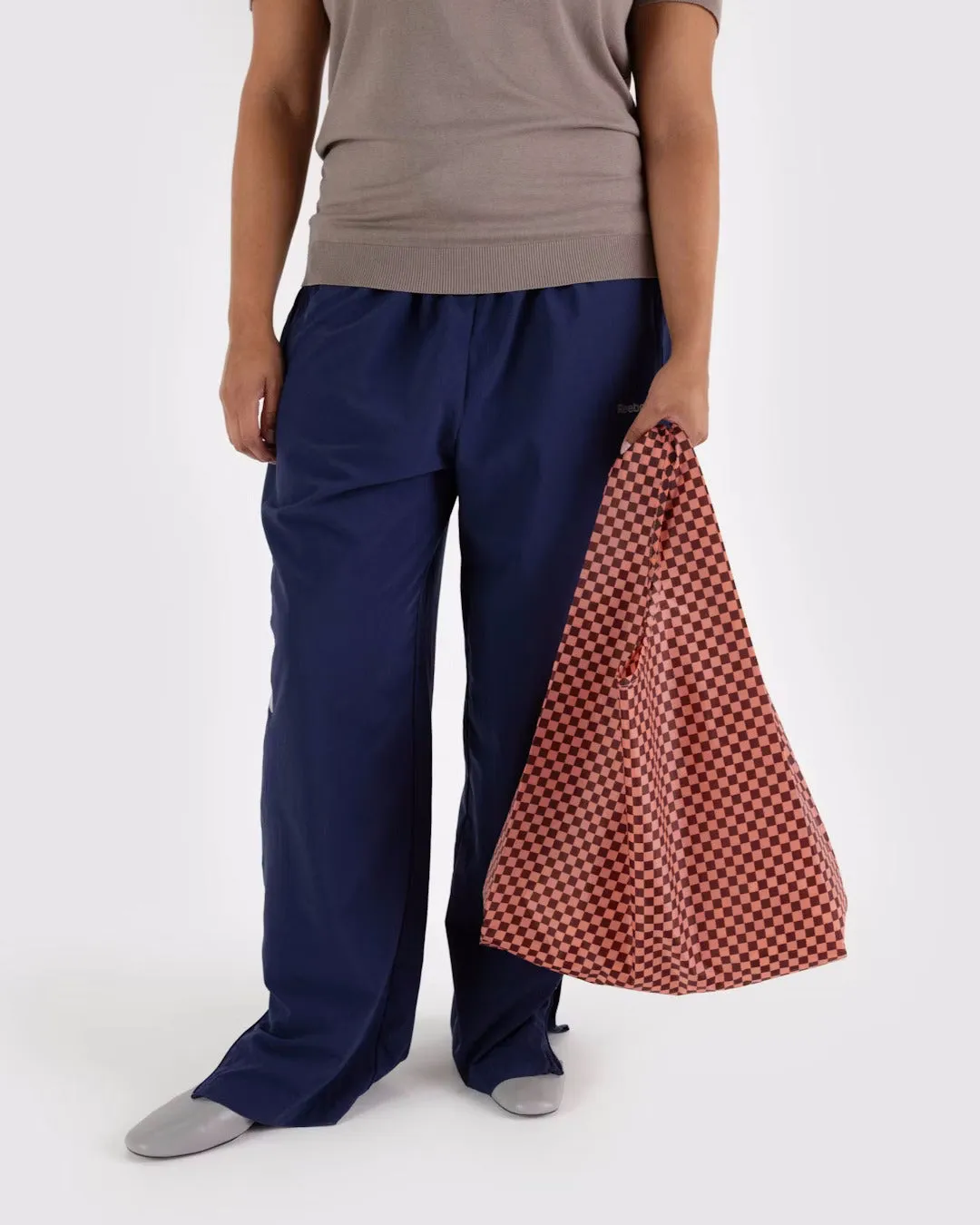 Baggu Standard Reuseable Bag - Pink Brown Check