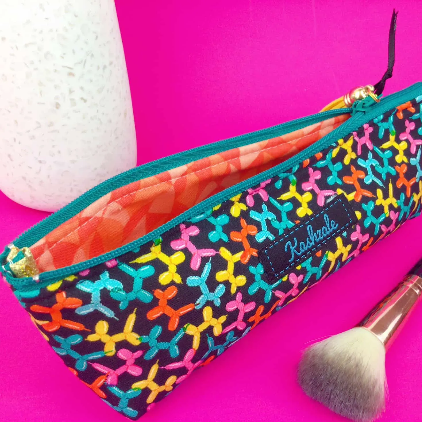Balloon Animals Makeup Brush Bag.