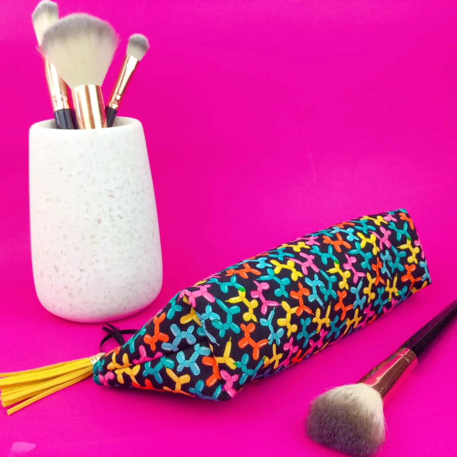 Balloon Animals Makeup Brush Bag.