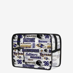 Baltimore Ravens Repeat Retro Print Clear Cosmetic Bag