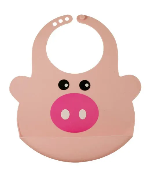 Bamboo Kids Pinky the Pig Silicone Baby Bib