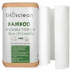 Bamboo Paper Towels 2 Rolls - Eco-Friendly Reusable Paper Towels