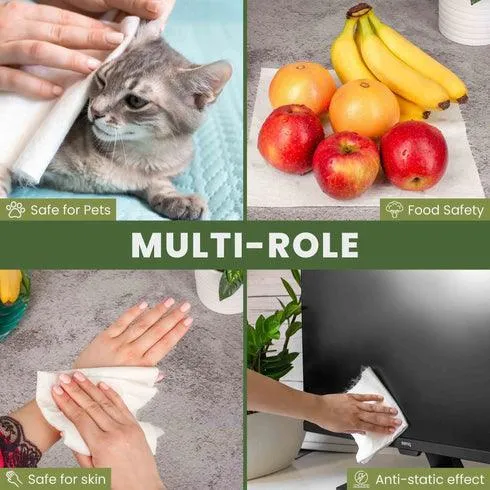 Bamboo Paper Towels 2 Rolls - Eco-Friendly Reusable Paper Towels