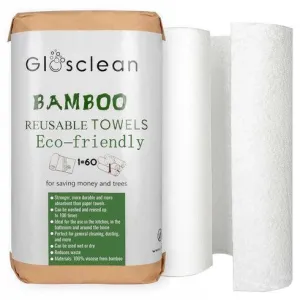 Bamboo Paper Towels 2 Rolls - Eco-Friendly Reusable Paper Towels