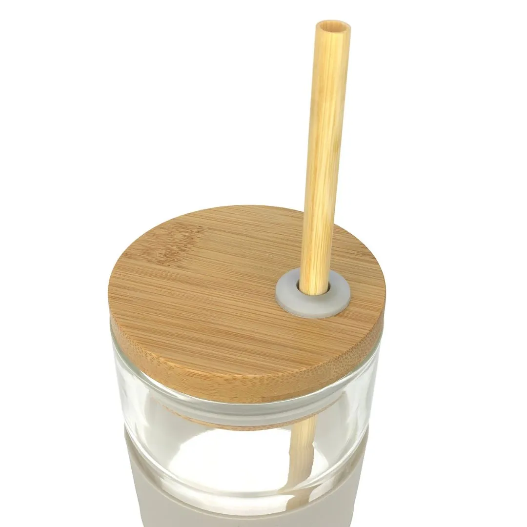 Bamboo Smoothie Lid with Straw -  IOco Travel Cup Accessory for 8oz, 12oz & 16oz Travel Cups