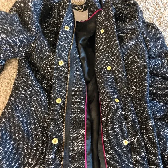 Banana Republic two tone tweed coat jacket