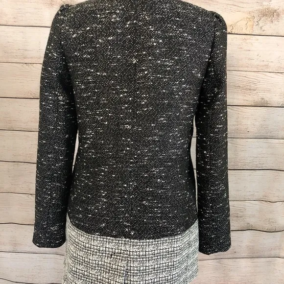 Banana Republic two tone tweed coat jacket