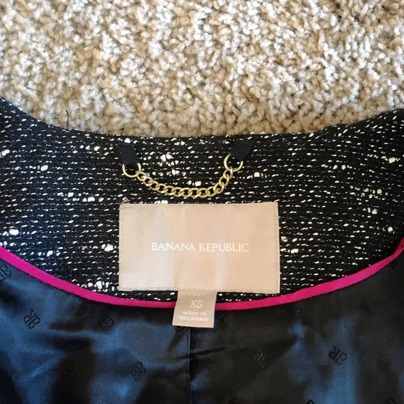 Banana Republic two tone tweed coat jacket