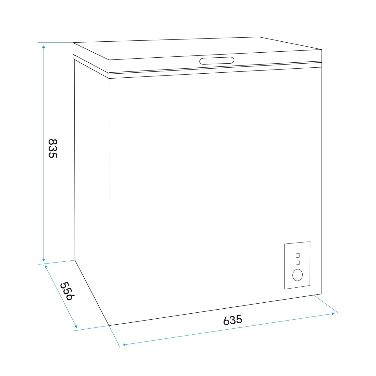 Baridi Freestanding Chest Freezer, 142L Capacity, Garages and Outbuilding Safe, -12 to -24°C Adjustable Thermostat with Refrigeration Mode, Black