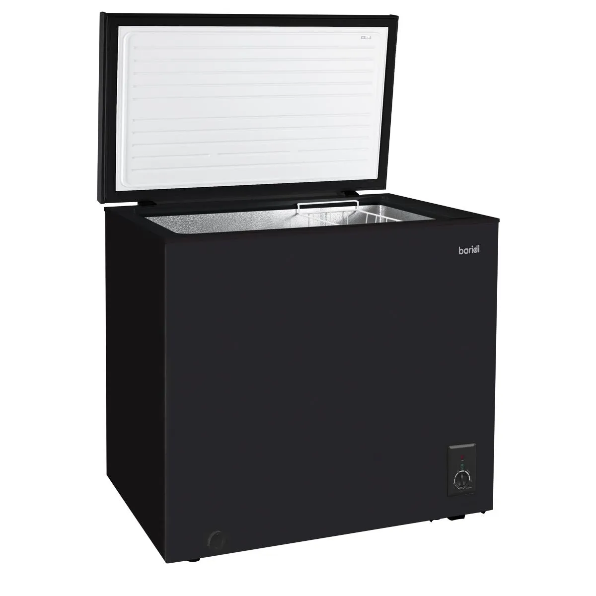 Baridi Freestanding Chest Freezer, 142L Capacity, Garages and Outbuilding Safe, -12 to -24°C Adjustable Thermostat with Refrigeration Mode, Black