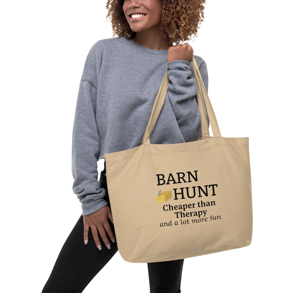 Barn Hunt Cheaper than Therapy X-Large Tote/ Shopping Bags
