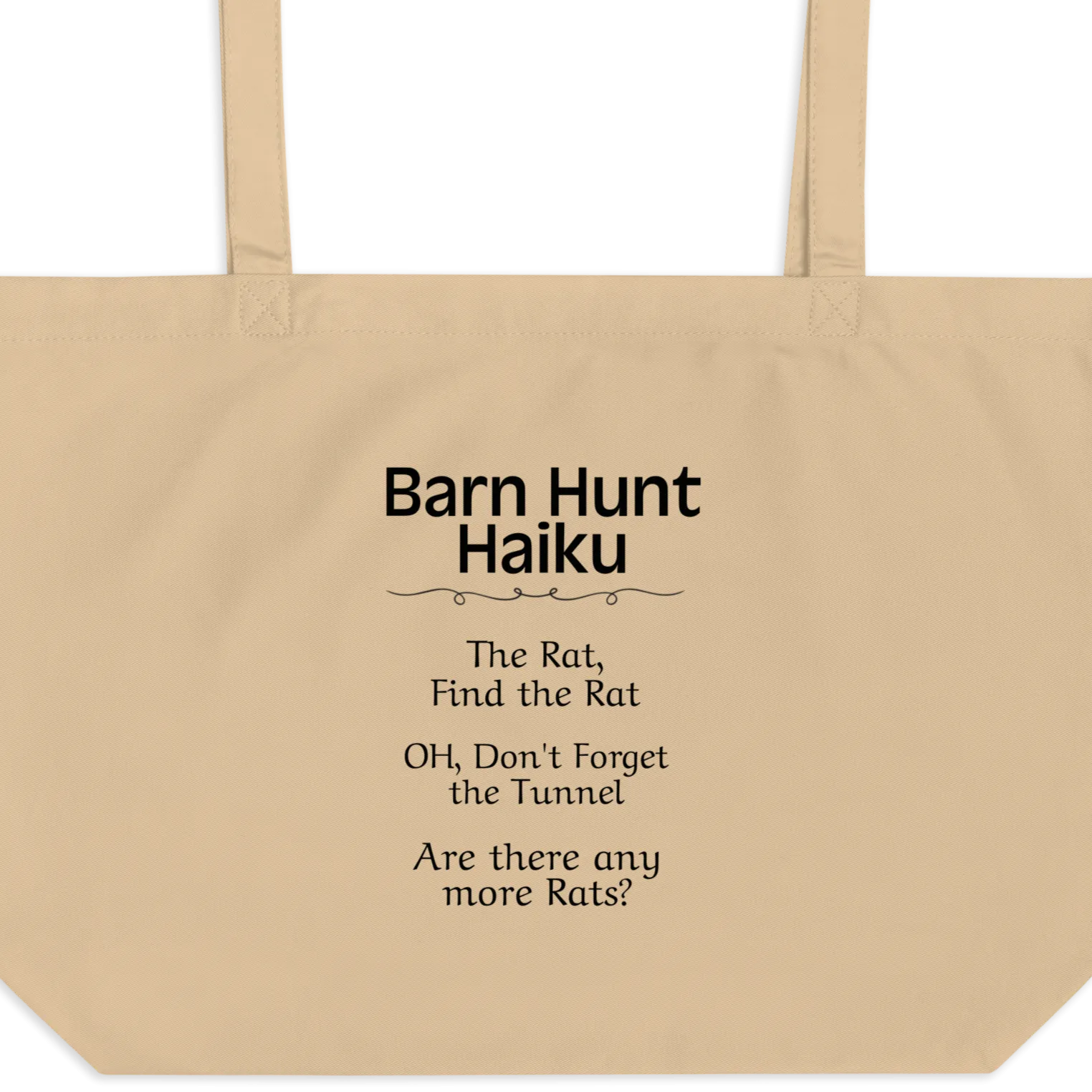 Barn Hunt Haiku X-Large Tote/ Shopping Bags