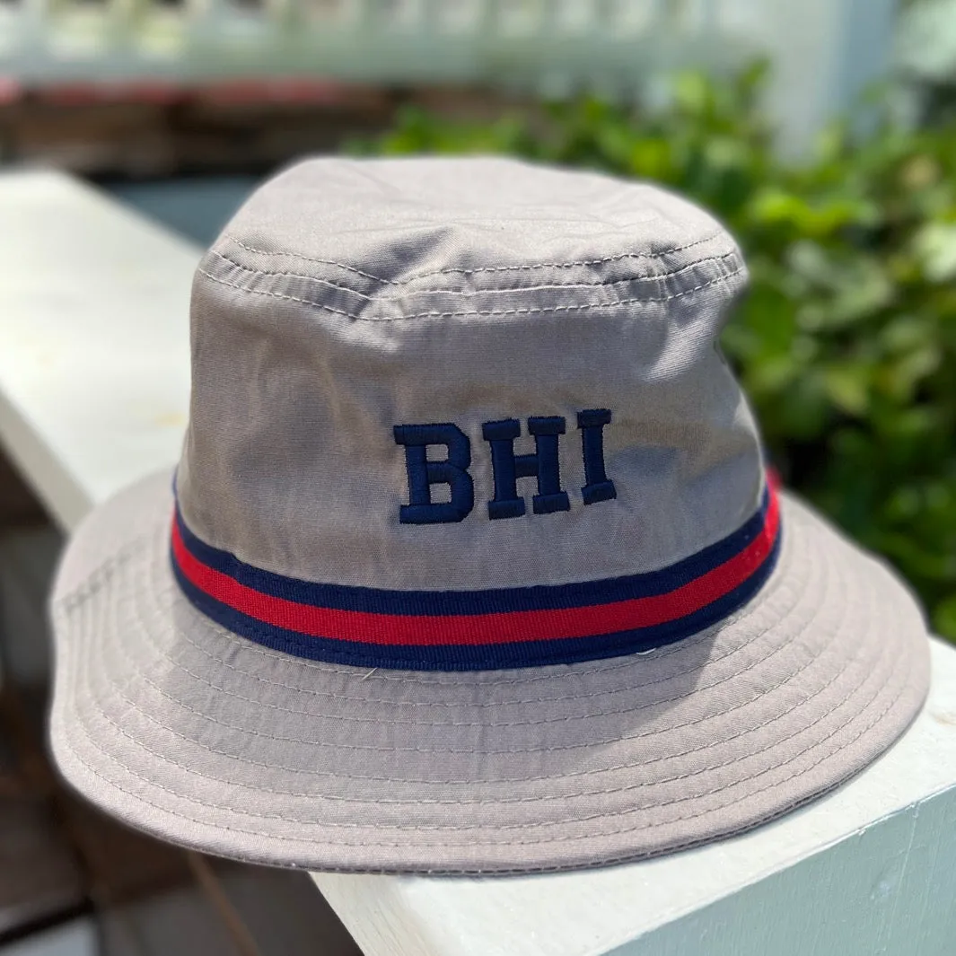 BHI Embroidered Monogram Water Repellent Bucket Hat
