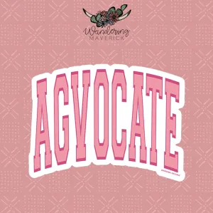 Big Varsity Agvocate Pink Sticker