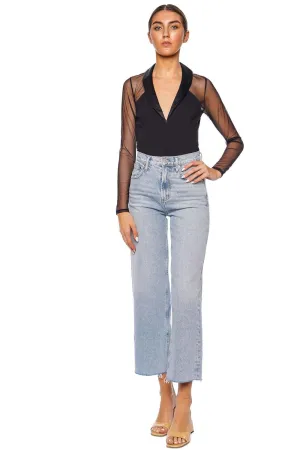 Black Tuxedo Long Sleeve Bodysuit