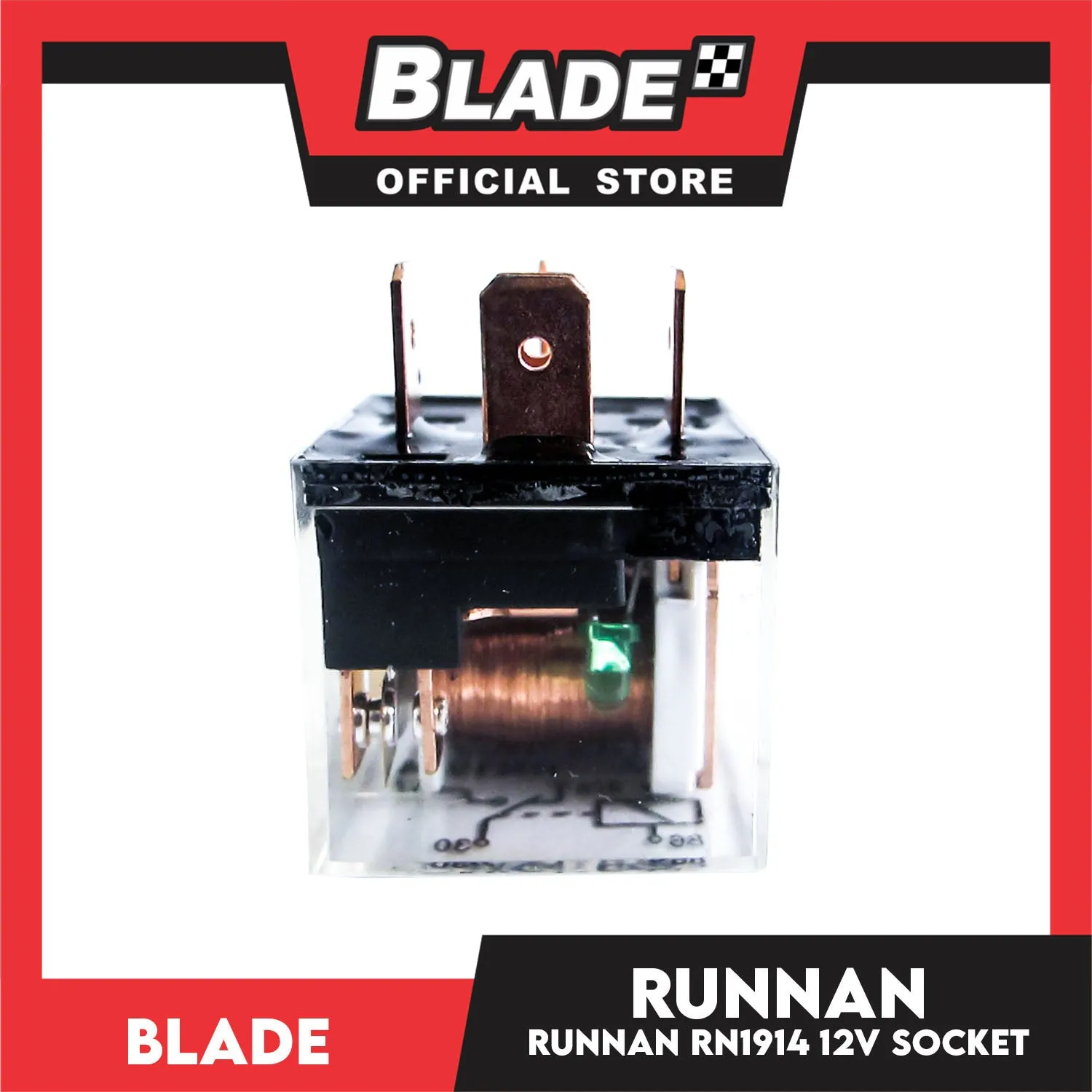 Blade Relay RN1914 12V Socket 80A 5pin Changeover Relay