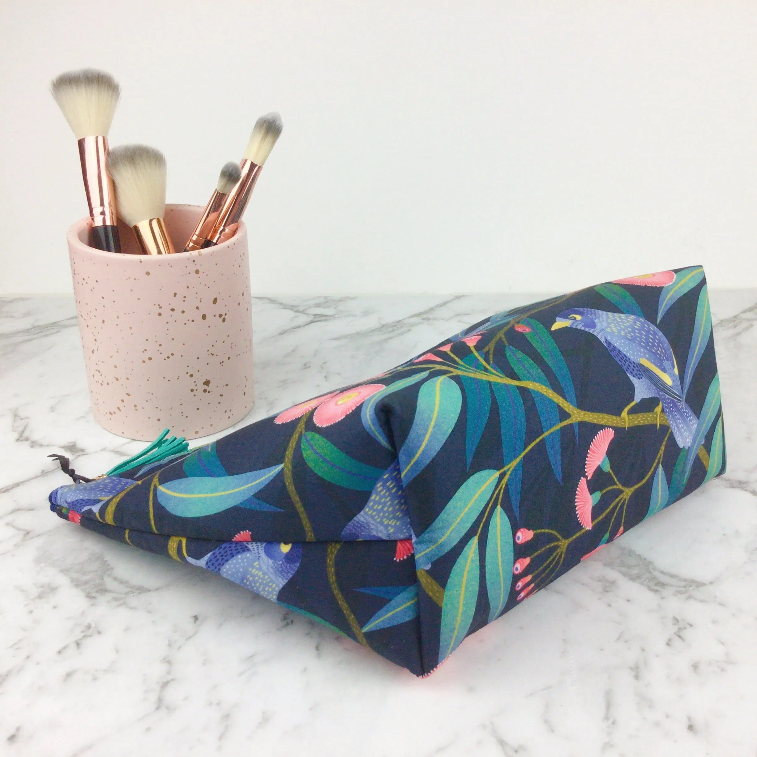 Blossom Bird Large Makeup Bag.